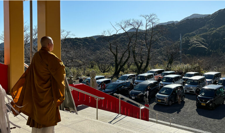 どんど焼きの様子